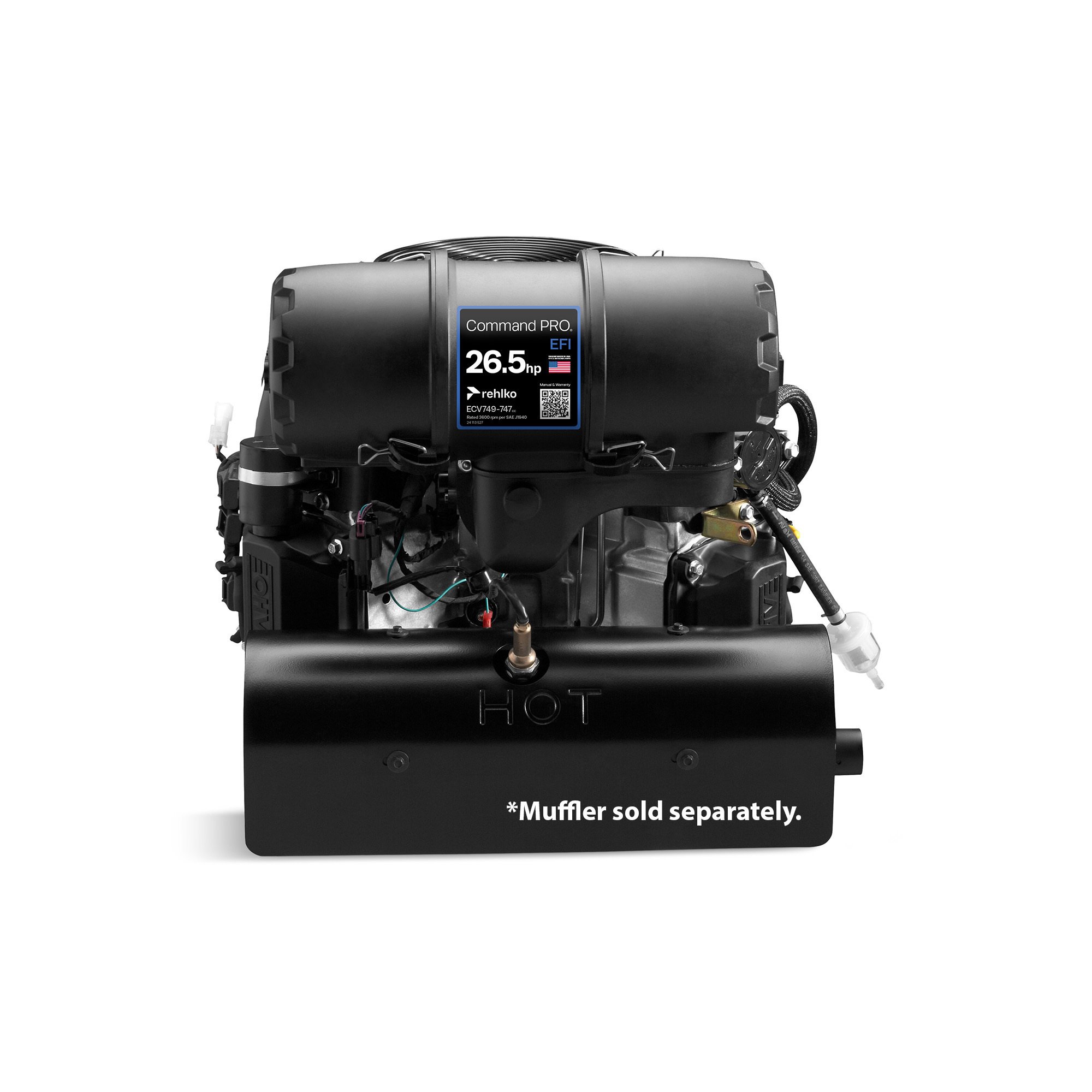 Rehlko Kohler Command Fuel Injected Engine, 26.5 Horsepower, Model PA-ECV749-3007